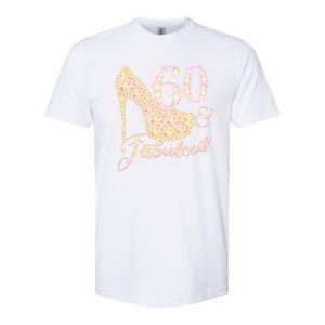 Fabulous & 60 Sparkly Heel 60th Birthday Softstyle CVC T-Shirt