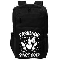 Fabulous 6 Since 2017 Unicorn Birthday Impact Tech Backpack