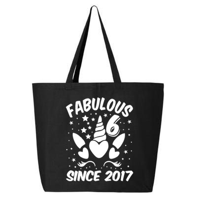 Fabulous 6 Since 2017 Unicorn Birthday 25L Jumbo Tote