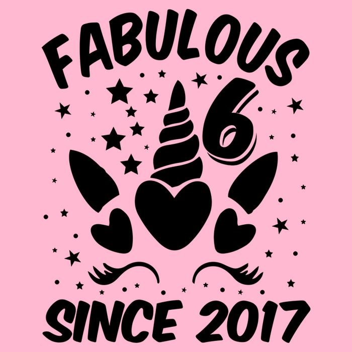 Fabulous 6 Since 2017 Unicorn Birthday Toddler T-Shirt