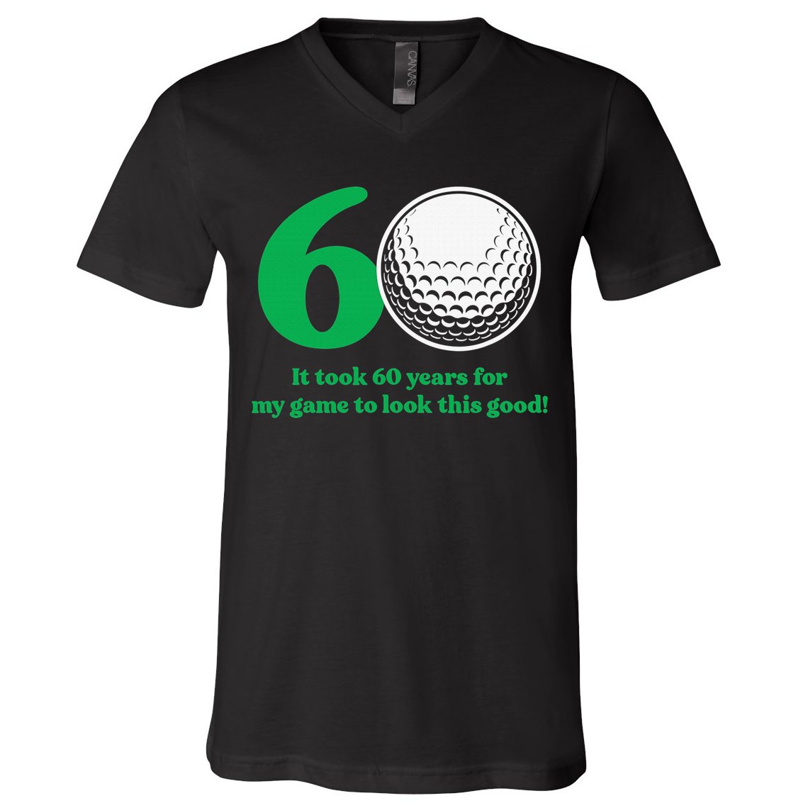Funny 60 Year Old Golfer Since 1962 60th Birthday V-Neck T-Shirt