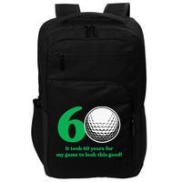 Funny 60 Year Old Golfer Since 1962 60th Birthday Impact Tech Backpack
