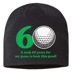 Funny 60 Year Old Golfer Since 1962 60th Birthday Sustainable Beanie