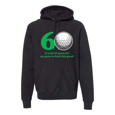 Funny 60 Year Old Golfer Since 1962 60th Birthday Premium Hoodie