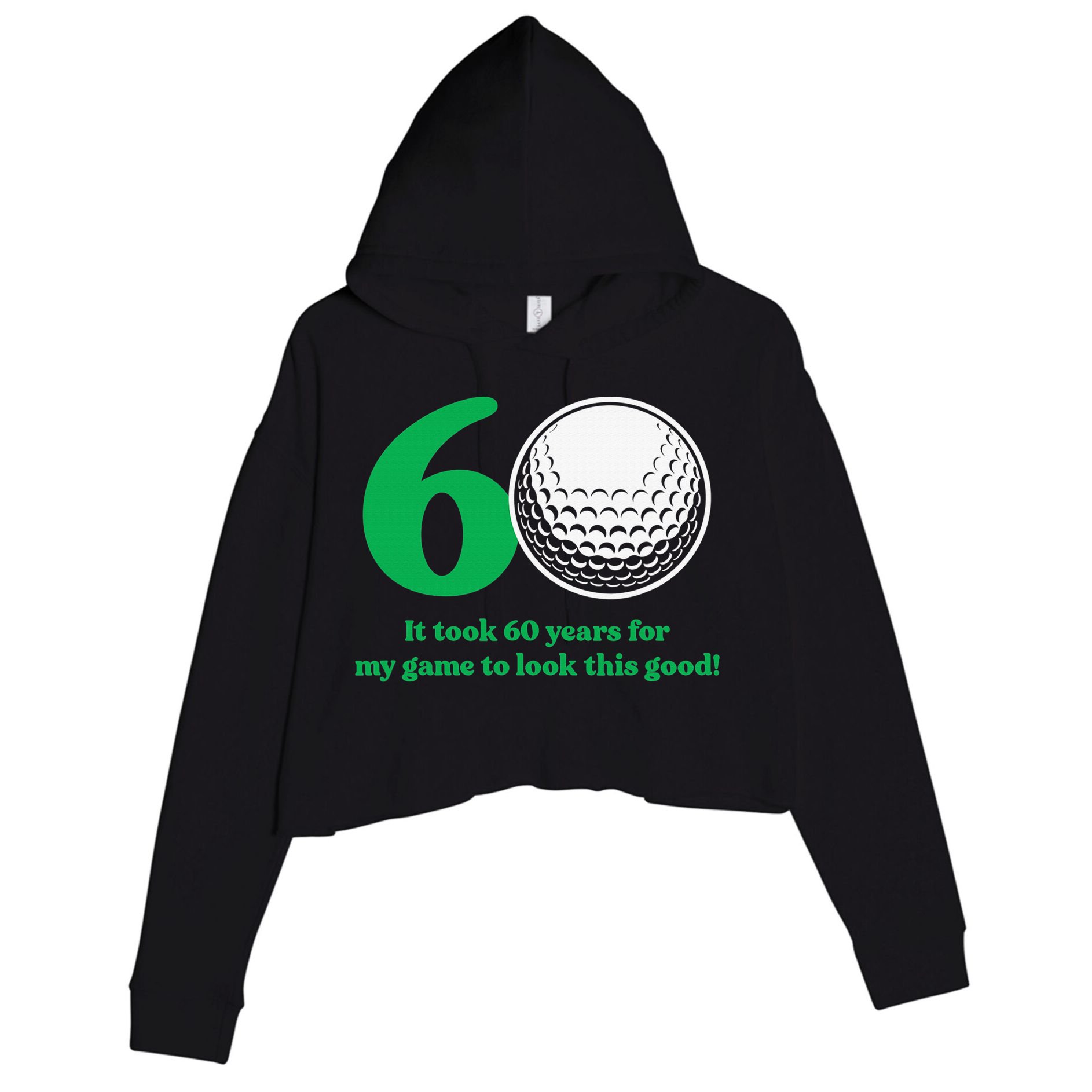 Funny 60 Year Old Golfer Since 1962 60th Birthday Crop Fleece Hoodie