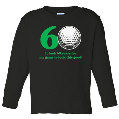 Funny 60 Year Old Golfer Since 1962 60th Birthday Toddler Long Sleeve Shirt