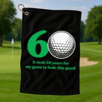 Funny 60 Year Old Golfer Since 1962 60th Birthday Golf Towel