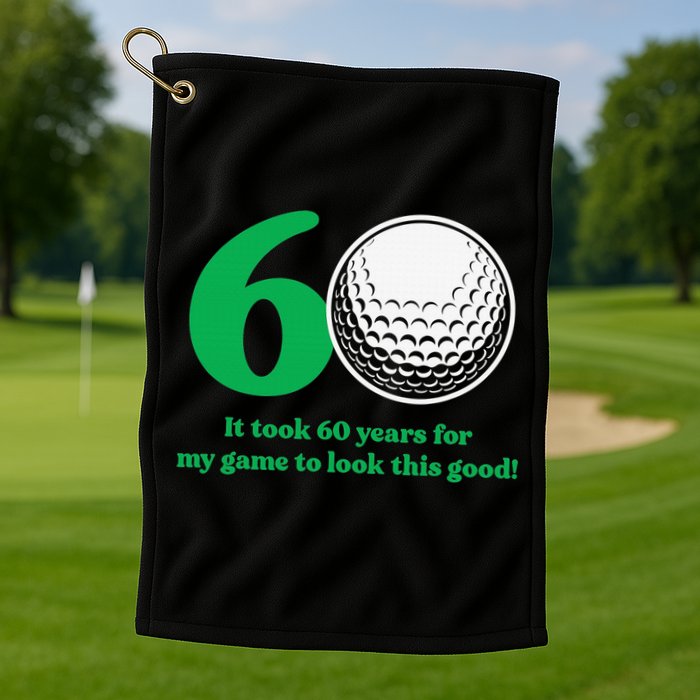 Funny 60 Year Old Golfer Since 1962 60th Birthday Golf Towel