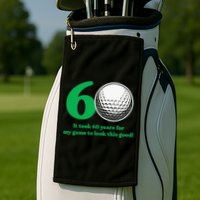 Funny 60 Year Old Golfer Since 1962 60th Birthday Golf Towel