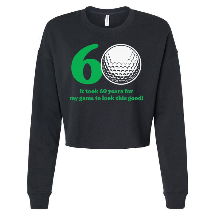 Funny 60 Year Old Golfer Since 1962 60th Birthday Cropped Pullover Crew