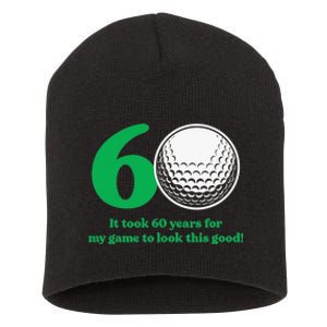 Funny 60 Year Old Golfer Since 1962 60th Birthday Short Acrylic Beanie