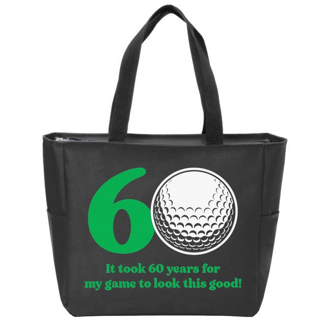 Funny 60 Year Old Golfer Since 1962 60th Birthday Zip Tote Bag