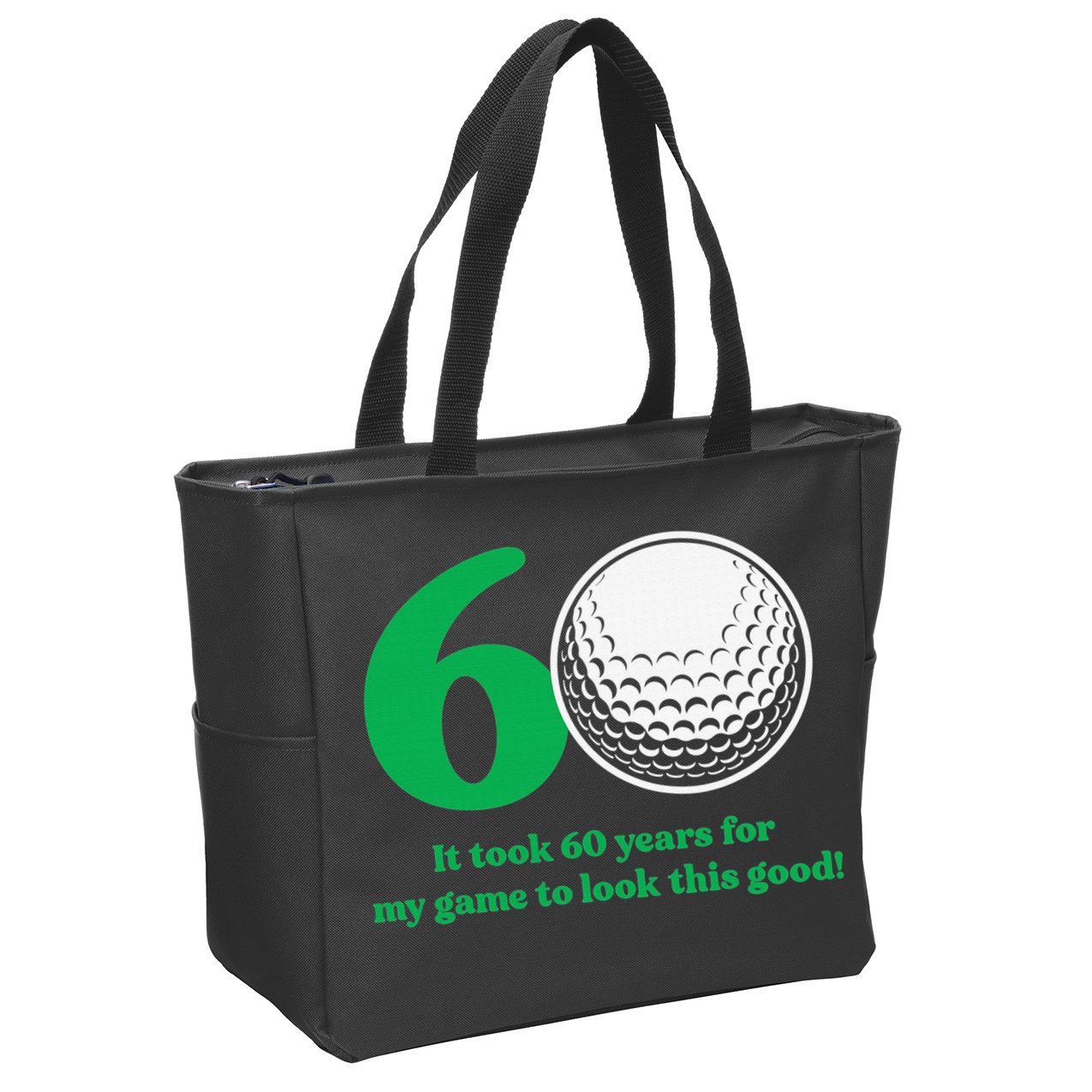 Funny 60 Year Old Golfer Since 1962 60th Birthday Zip Tote Bag