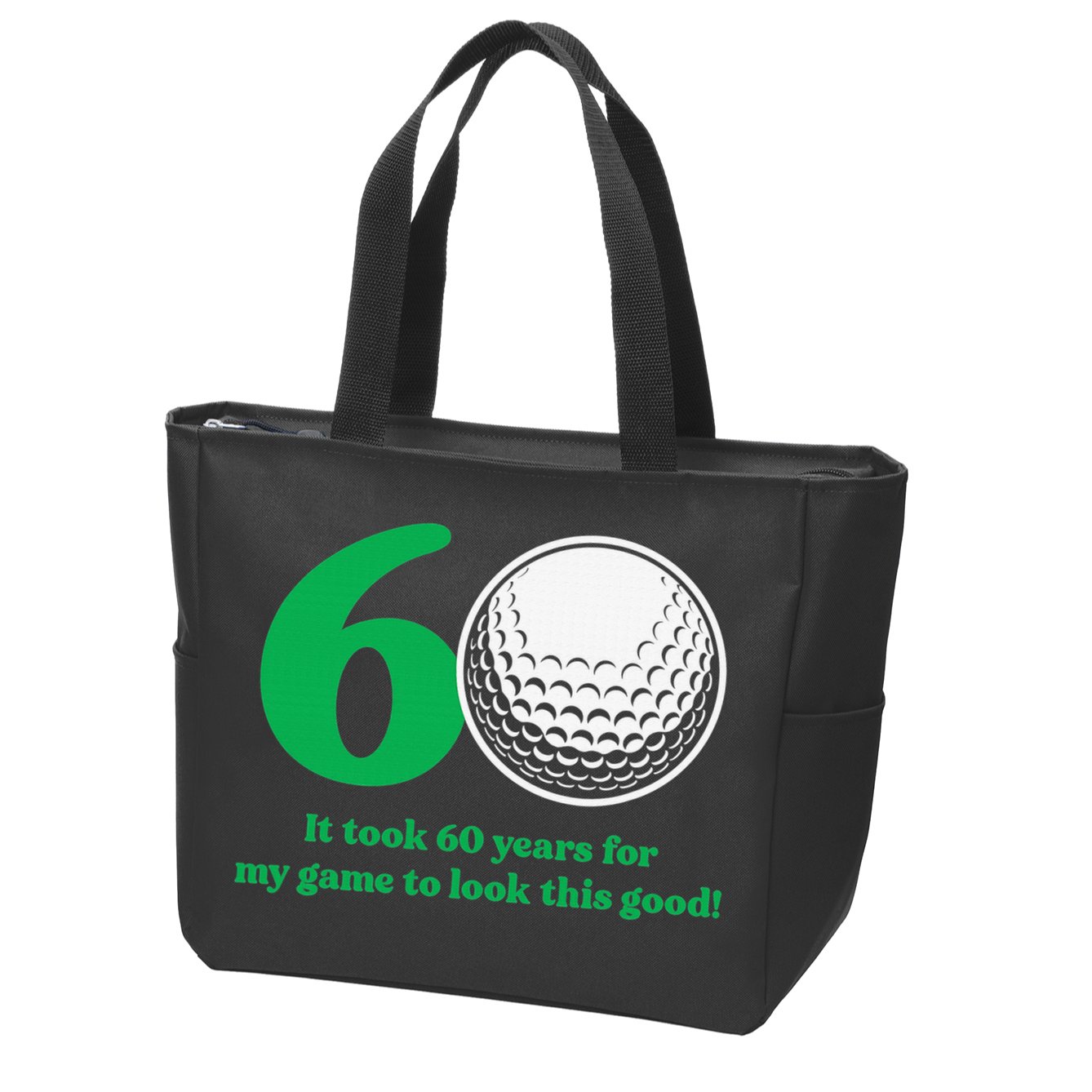 Funny 60 Year Old Golfer Since 1962 60th Birthday Zip Tote Bag