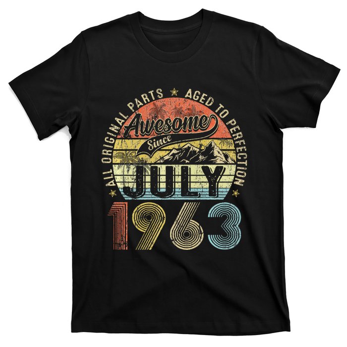 Funny 60 Year Old July 1963 Vintage Retro 60th Birthday Gift T-Shirt