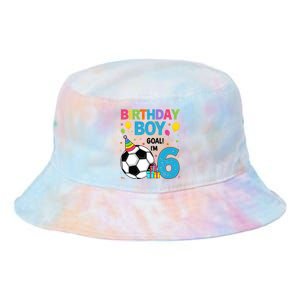 Funny 6 Years Old Boy 6th Birthday Boy Football Age 6 Bday Tie Dye Newport Bucket Hat