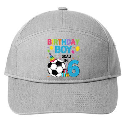 Funny 6 Years Old Boy 6th Birthday Boy Football Age 6 Bday 7-Panel Snapback Hat