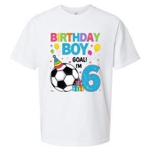 Funny 6 Years Old Boy 6th Birthday Boy Football Age 6 Bday Sueded Cloud Jersey T-Shirt