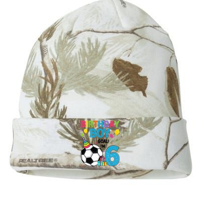 Funny 6 Years Old Boy 6th Birthday Boy Football Age 6 Bday Kati Licensed 12" Camo Beanie