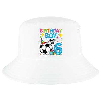 Funny 6 Years Old Boy 6th Birthday Boy Football Age 6 Bday Cool Comfort Performance Bucket Hat