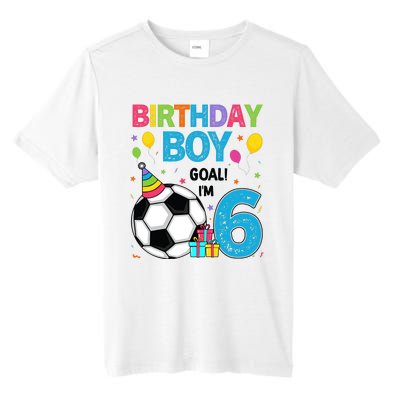 Funny 6 Years Old Boy 6th Birthday Boy Football Age 6 Bday Tall Fusion ChromaSoft Performance T-Shirt