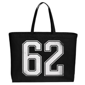 Funny 62 Year Old Birthday Football Cotton Canvas Jumbo Tote