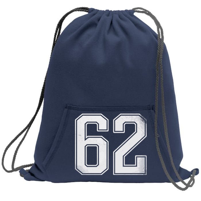 Funny 62 Year Old Birthday Football Sweatshirt Cinch Pack Bag