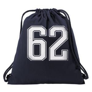 Funny 62 Year Old Birthday Football Drawstring Bag