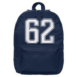 Funny 62 Year Old Birthday Football 16 in Basic Backpack