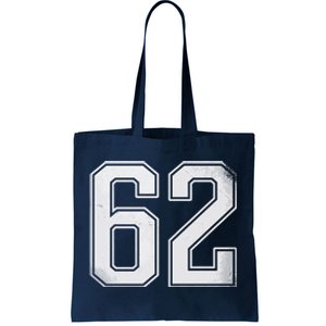 Funny 62 Year Old Birthday Football Tote Bag