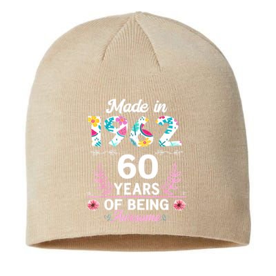 Funny 60 Years Old Gifts 60th Birthday Born In 1962 Wo Girls Sustainable Beanie