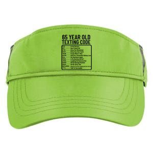 Funny 65 Year Old Texting Code Birthday Adult Drive Performance Visor