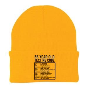 Funny 65 Year Old Texting Code Birthday Knit Cap Winter Beanie