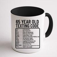 Funny 65 Year Old Texting Code Birthday Mug