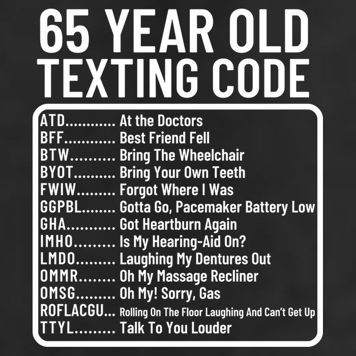 Funny 65 Year Old Texting Code Birthday Beanie