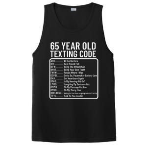 Funny 65 Year Old Texting Code Birthday PosiCharge Competitor Tank