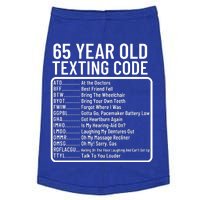 Funny 65 Year Old Texting Code Birthday Doggie Tank