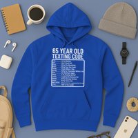 Funny 65 Year Old Texting Code Birthday Hoodie