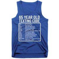 Funny 65 Year Old Texting Code Birthday Tank Top