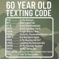 Funny 60 Year Old Texting Code Birthday Legacy Tie Dye Trucker Hat