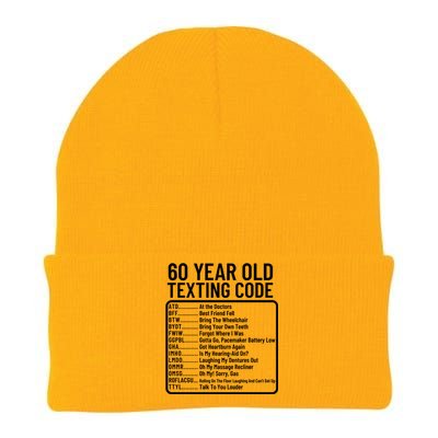 Funny 60 Year Old Texting Code Birthday Knit Cap Winter Beanie