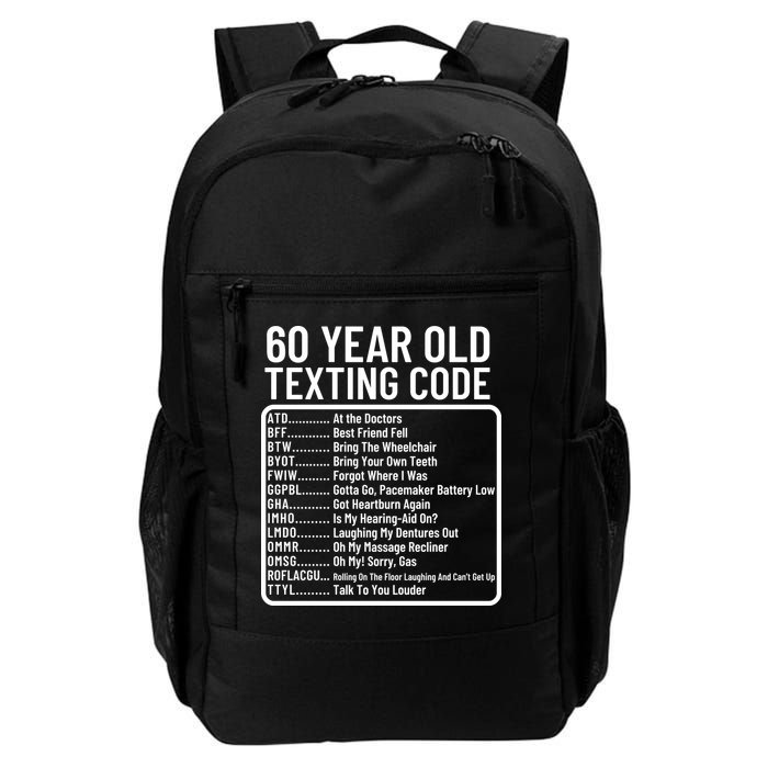 Funny 60 Year Old Texting Code Birthday Backpack
