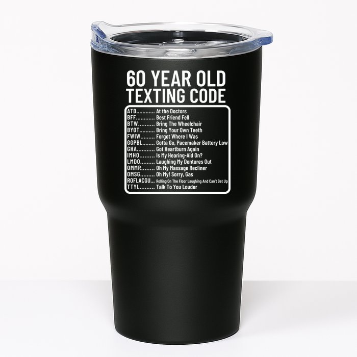 Funny 60 Year Old Texting Code Birthday Tumbler
