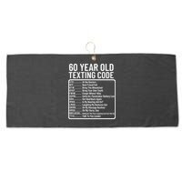 Funny 60 Year Old Texting Code Birthday Large Microfiber Waffle Golf Towel