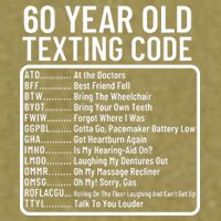 Funny 60 Year Old Texting Code Birthday Garment-Dyed Women's Muscle Tee