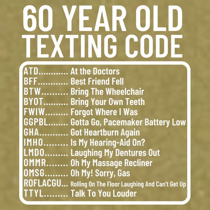 Funny 60 Year Old Texting Code Birthday Garment-Dyed Women's Muscle Tee