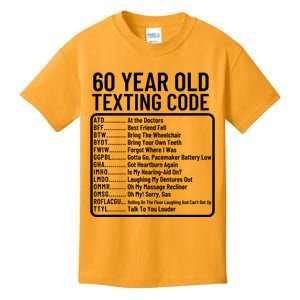 Funny 60 Year Old Texting Code Birthday Kids T-Shirt