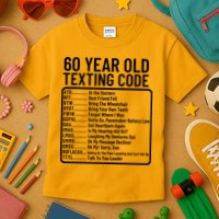 Funny 60 Year Old Texting Code Birthday Kids T-Shirt