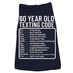 Funny 60 Year Old Texting Code Birthday Doggie Tank