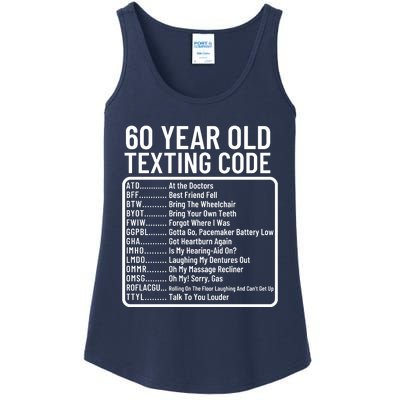 Funny 60 Year Old Texting Code Birthday Ladies Essential Tank